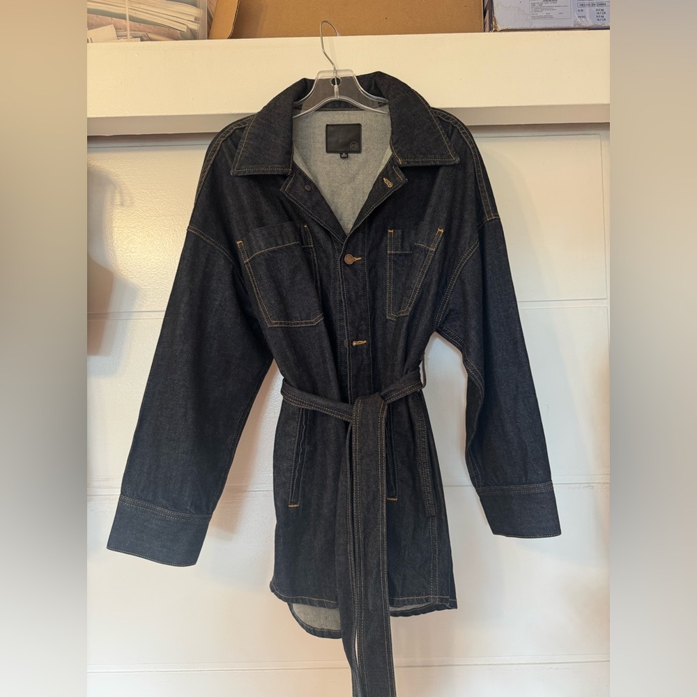 AG Denim belted denim jacket - dark wash - brand new condition